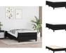 vidaXL Boxspring bed 90x190 cm stof zwart