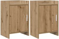 vidaXL Nachtkastjes 2 stuks Artisanaal eiken 40 x 30 x 60 cm Bewerkt hout