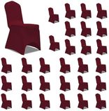 vidaXL Stoelhoezen stretch 30 stuks bordeauxrood