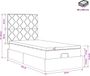 vidaXL Ottomaanse Bed met Matras en LED Donkerbruin 90 x 190 cm Stof
