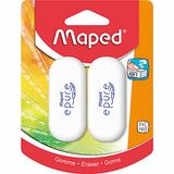 Maped - 2 gummen Epure – witte gum met zacht gevoel zorgt voor zachtheid en comfort in het gebruik, L 27 x D 11 x H 61 mm 103700
