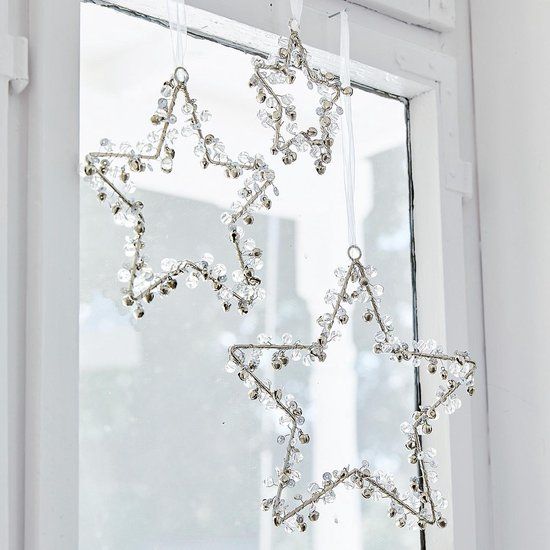 LOBERON Kerstversiering set van 3 Harley zilverkleurig