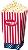 Merkloos / Sans marque Amerikaanse popcorn en snoep serveer bakjes - 4x stuks - 16 x 9 cm - karton