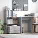 Maison Exclusive - Bureau en panneau de particules Sonoma gris 131,5 x 50 x 106,5 cm