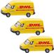 Siku DHL bezorg busje - 3x stuks - modelauto - 8 cm - Mercedes
