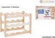 Confortime Houten Wijnrek 12 Flessen 42x26x30cm Zilver