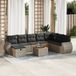 Maison Exclusive - Ensemble de meubles de jardin 9 pièces avec canapé et coussins, gris, en polyrotin