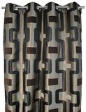 Sans CA00069-701 Glasgow gordijn, Chenillé Jacquard, polyester, 140 x 270 cm, chocoladebruin