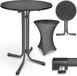 tillvex® Gastro Staande tafel, inklapbaar, set van 2 stuks, diameter 60 met hoes