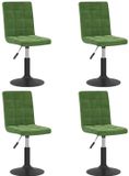 vidaXL Eetkamerstoelen draaibaar 4 stuks fluweel donkergroen