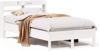 VidaXL Bedframe Wit Massief Grenenhout 140x200 cm