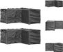 vidaXL Tuinmeubelhoes L-vormig Zwart 185x185x90 cm