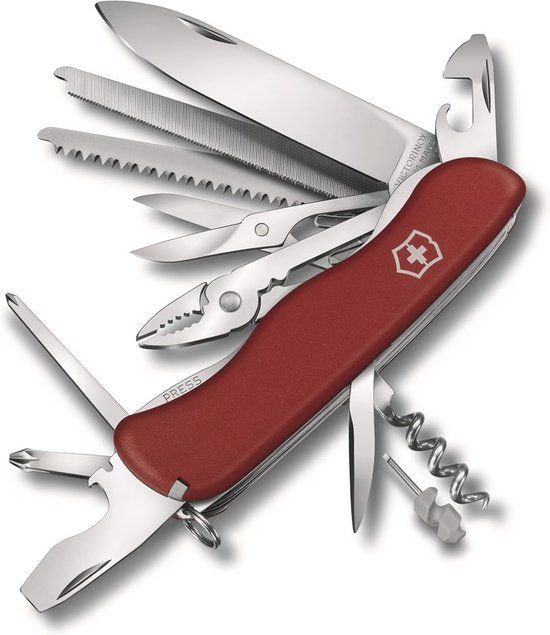 Victorinox Work Champ Red Swiss Army Knife - 21 Functions - Red