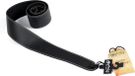 Martin 18A0046 slim lederen gitaarriem met naad, 6,4 cm breed, zwart