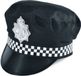 Rubies Politie/agent verkleed helm - zwart - kunststof - voor volwassenen