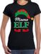 Bellatio Decorations Mama elf fout Kersttrui t-shirt - zwart - dames - Kerstkleding / Kerst outfit XS