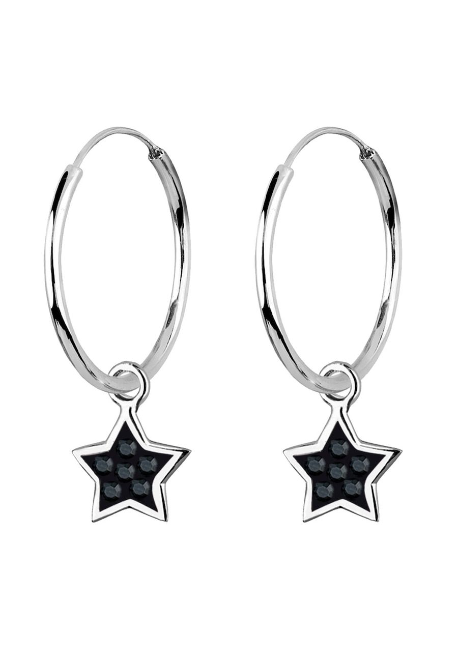 Elli Elli Oorbellen Dames Sterringen met Kristallen in 925 Sterling Zilver Oorringen