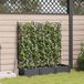 Maison Exclusive - Set van 3 plantenbakken voor de tuin, zwart, 120 x 40 x 125,5 cm, gemaakt van PP (polypropyleen)