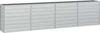 vidaXL Verhoogde Plantenbak Zilver 320x40x77 cm Staal