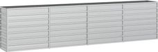 vidaXL Verhoogde Plantenbak Zilver 320x40x77 cm Staal