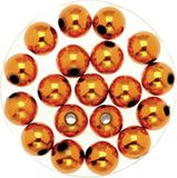 Non-branded Shiny deco beads - Acrylic - Jewelry making - Orange - 120 pieces - Dia 10 mm