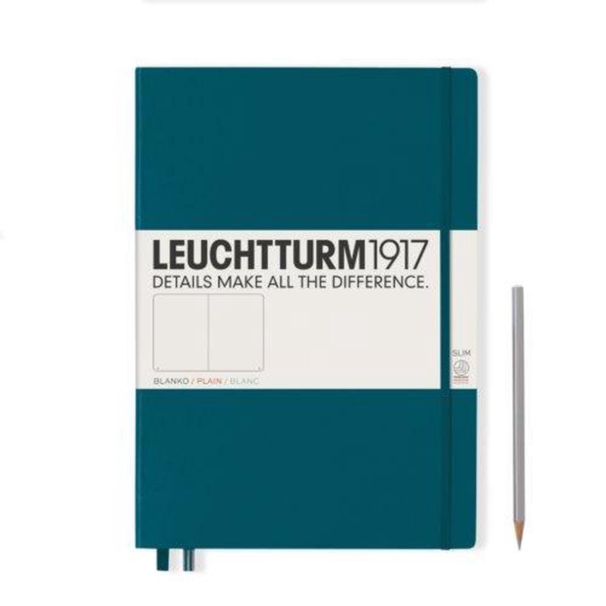 Leuchtturm1917 Notitieboek Master Slim A4 Blanco Pacific Groen