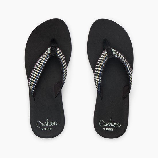 Reef BAJA ELANA BLACK/FROSTY Dames Teenslippers - black/frosty