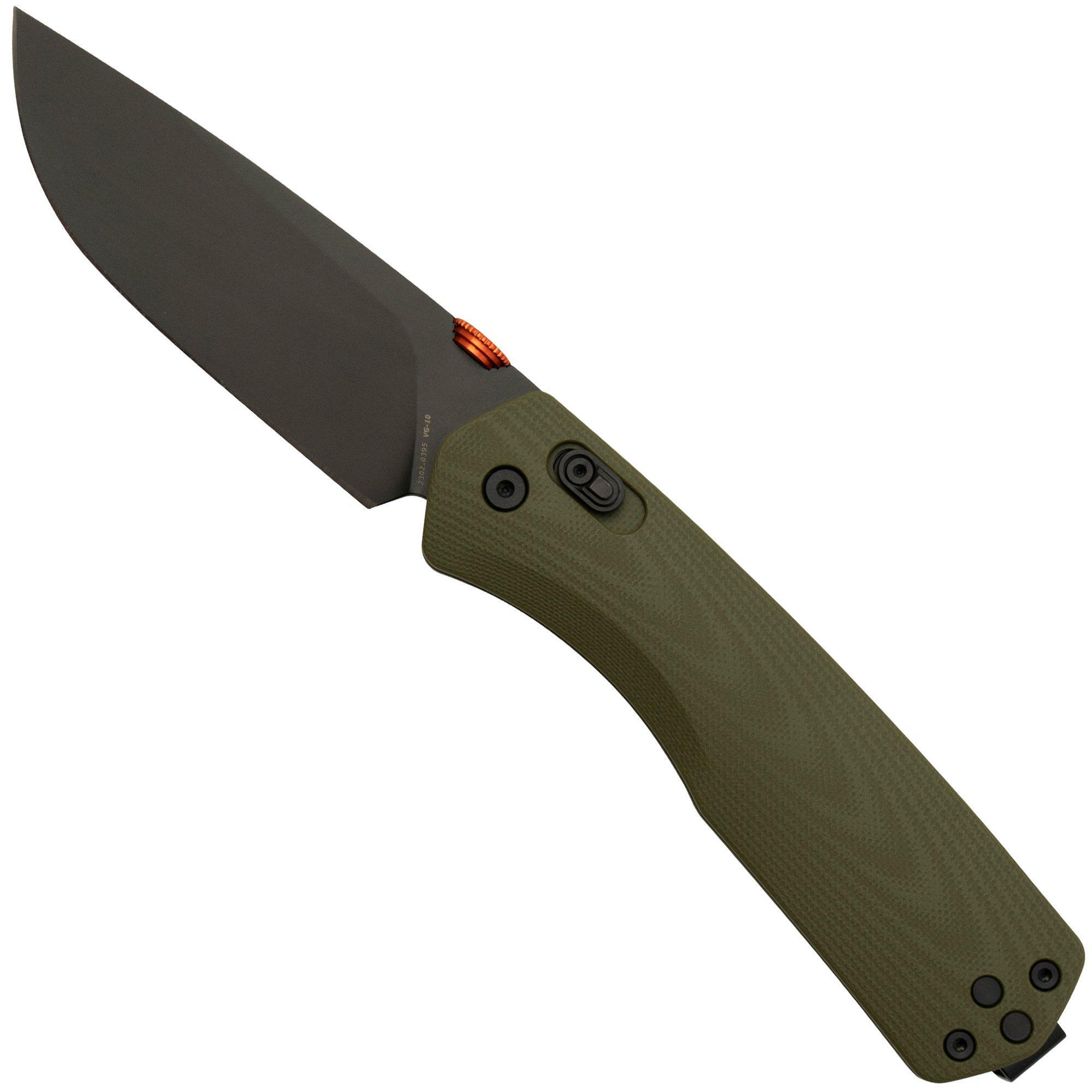 The James Brand The Folsom, OD Green G10 + Orange + Black, KN112194-00, zakmes