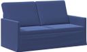vidaXL Canapé 2 places velours bleu police
