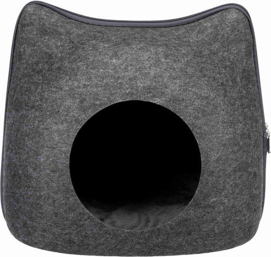 Trixie Relax Iglo Kattenmand - Vilt - Grijs - 38x37x35 cm