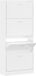 vidaXL Schoenenkast 63x24x147 cm bewerkt hout hoogglans wit