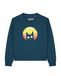 Watapparel Sweatshirt ' Sunset Cat ' petrol / gemengde kleuren