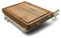 Support de planche pour toutes les plaques de foyer de 3 à 12 mm d'épaisseur | Bois de hêtre et acier inoxydable
