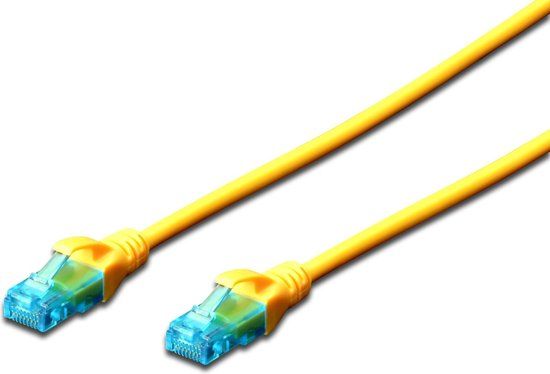 Digitus Patchcord Netwerkkabel UTP Cat 5E 5M Geel