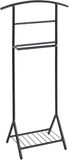 HAKU dressboy met schoenenrek voor slaapkamer en badkamer, dressboy zwart metaal - B 45 x H 101 x D 26 cm, stijl: modern