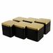 Dosenritter | 6 x edele hoekige bewaarblikjes/theekistjes, zwartgoud, aromadicht van metaal voor 150g Earl Grey per stuk | 9 x 9 x 9 cm (H,B,D) | ook ideaal als kruidenblikje