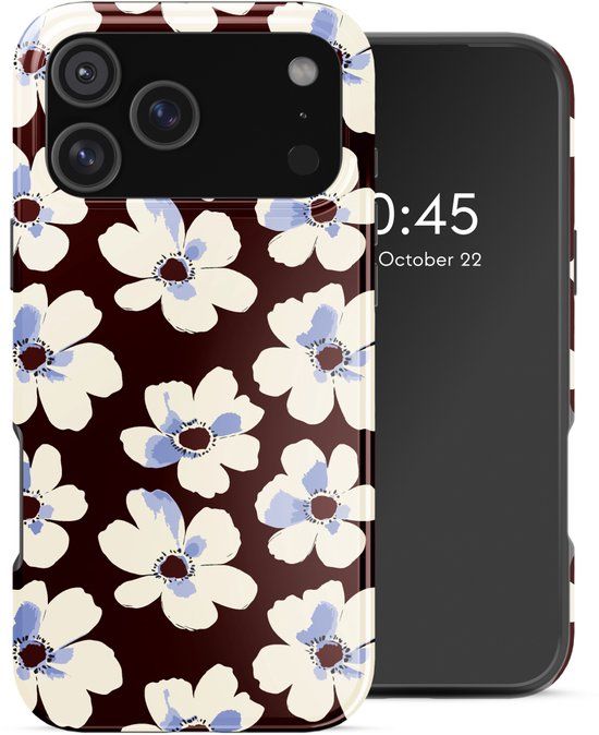 Selencia Hoesje - Geschikt voor Apple iPhone 17 Pro Max - Backcover geschikt voor MagSafe - Choco Flower Pop