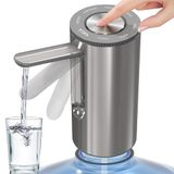 YISH Elektrische Waterpomp voor Waterfles 5 Gallon, Flessenwaterdispenser USB-Oplaadbaar, Draagbare Waterpomp voor Flessen 3,8-18,9L, voor Thuis, Kantoor & Camping