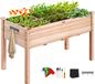 VEVOR Verhoogde Houten Plantenbak Koud Frame Groentebed 120x58x76cm