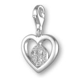 Melina Damesbedel hanger hart 925 sterling zilver 1801248