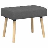 vidaXL - Kanaalgeplooide - Bank - Donkergrijs - 60 x 40 x 45 cm - Stof