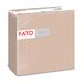 Fato Droge papieren servetten, Airlaid, textieleffect, pak van 50 servetten, formaat 40 x 40 cm, in 4 gevouwen, motief cappuccino-tint