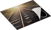 Chefcare Inductie Beschermer Twee Kruisende Rails Spoorwegen - 65x52 cm - Multicolor