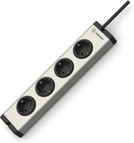 Ehmann 4-voudig Stekkerdoos - Aluminium - Zonder Aarde - 0 m Snoer