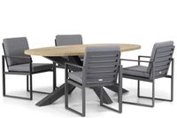 Santika Furniture Santika Zaga/Brookline 200 cm dining tuinset 5-delig