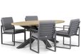 Santika Furniture Santika Zaga/Brookline 200 cm dining tuinset 5-delig