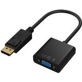 DLH - Videoadapter - DisplayPort (M) naar HD-15 (VGA) (V) - 15 cm - zwart