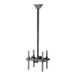 KIMEX Support Plafond Pour 2 Écrans Tv 32"-75", Hauteur 106-156cm, Inclinable
