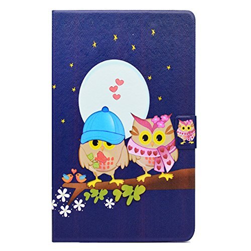 Bspring Ultra Slim Samsung Galaxy Tab 10.1 Book Style Stand Case Cover in PU Lederen Hoesje voor de Samsung Galaxy Tab 10.1 inch (2016) T580 N T585 N W/Tablet Case Uilen