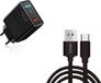 DrPhone HALO-X-SW - 18W Lader met 3 Meter USB-C Gevlochten Kabel